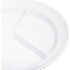 KL20302 Kingline™ Melamine 3-Compartment Deep Plate 8.75" - White