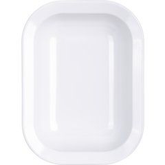 4374502 Melamine Rectangle Baker Server 28 oz. - White