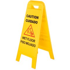 3690000 Wet Floor Sign (English/Spanish) 25" - Yellow
