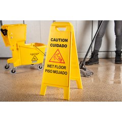 3690000 Wet Floor Sign (English/Spanish) 25" - Yellow