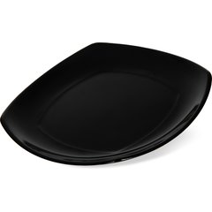 4330603 Melamine Upturned Corner Medium Square Plate 9.5" - Black