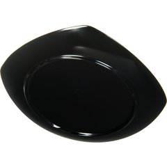 4330603 Melamine Upturned Corner Medium Square Plate 9.5" - Black