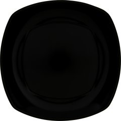 4330603 Melamine Upturned Corner Medium Square Plate 9.5" - Black