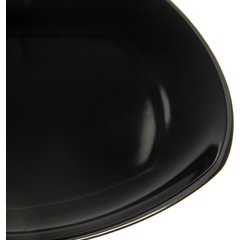 4330603 Melamine Upturned Corner Medium Square Plate 9.5" - Black