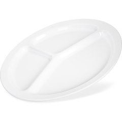 KL10202 Kingline™ Melamine 3-Compartment Plate 10" - White