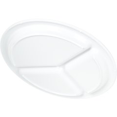 KL10202 Kingline™ Melamine 3-Compartment Plate 10" - White
