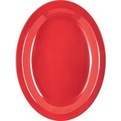 KL12705 Kingline™ Melamine Oval Platter Tray 12" x 9" - Red