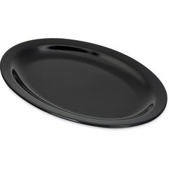 KL12703 Kingline™ Melamine Oval Platter Tray 12" x 9" - Black