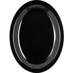 KL12703 Kingline™ Melamine Oval Platter Tray 12" x 9" - Black