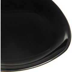 4330803 Melamine Upturned Corner Small Square Plate 7.75" - Black