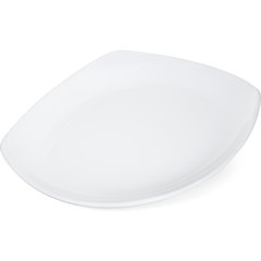 4330802 Melamine Upturned Corner Small Square Plate 7.75" - White