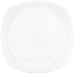 4330802 Melamine Upturned Corner Small Square Plate 7.75" - White