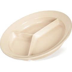 KL20325 Kingline™ Melamine 3-Compartment Deep Plate 8.75" - Tan