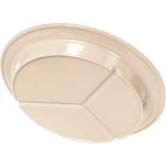 KL20325 Kingline™ Melamine 3-Compartment Deep Plate 8.75" - Tan