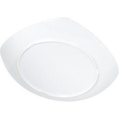 4330602 Melamine Upturned Corner Medium Square Plate 9.5" - White