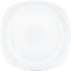 4330602 Melamine Upturned Corner Medium Square Plate 9.5" - White