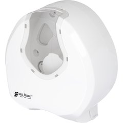 R2070WHCL Summit Single 9" Jumbo Bath Tissue Dispenser, 3.25" core, White/Clear  - White