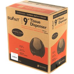 R2070WHCL Summit Single 9" Jumbo Bath Tissue Dispenser, 3.25" core, White/Clear  - White