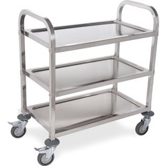 UC4031529 Stainless Steel 3 Shelf Utility Cart 17.5" x 29.5" - Stainless Steel
