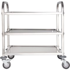 UC4031529 Stainless Steel 3 Shelf Utility Cart 17.5" x 29.5" - Stainless Steel