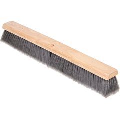 4501423 Flagged Bristle Hardwood Push Broom Head (Handle Sold Separately) 24" - Gray