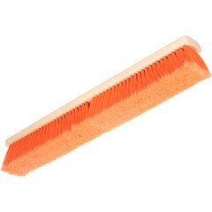 4501424 Flagged Bristle Hardwood Push Broom Head (Handle Sold Separately) 24" - Orange