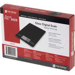 SCDG15BK GLASS DIGITAL SCALE 15 LLB / 7 KG - BLACK  - Black