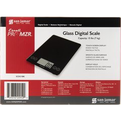 SCDG15BK GLASS DIGITAL SCALE 15 LLB / 7 KG - BLACK  - Black