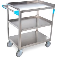 UC5031827 Stainless Steel 3 Shelf Utility Cart 18" x 27" - Stainless Steel