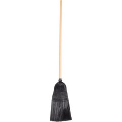 4168003 Maid/Parlor Broom 55" / 18 lb. - Black