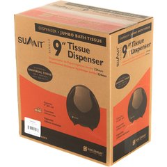 R2070SS Summit Single 9" Jumbo Bath Tissue Dispenser, 3.25" core, Stainless Steel  - Black