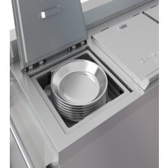 DXPSBH2PWB Dinex® Colossus Combo Plate & Base Heater - 2 Silo 10.00" Plates - Stainless Steel