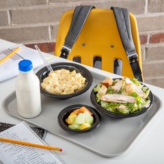 1612FG002 Glasteel™ Solid Rectangular Tray 16.4" x 12" - Smoke Gray