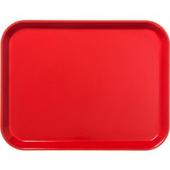 1410FG017 Glasteel™ Solid Rectangular Tray 13.75" x 10.6" - Red