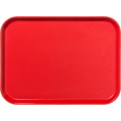 1612FG017 Glasteel™ Solid Rectangular Tray 16.4" x 12" - Red