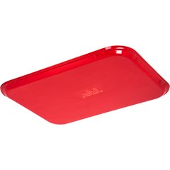 1612FG017 Glasteel™ Solid Rectangular Tray 16.4" x 12" - Red