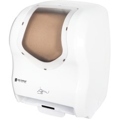 T8370WHCL Summit™ Hybrid Electronic Roll Towel Dispenser, White/Clear  - White