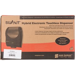 T8370WHCL Summit™ Hybrid Electronic Roll Towel Dispenser, White/Clear  - White