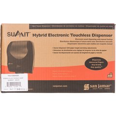 T8370BKSS Summit™ Hybrid Electronic Roll Towel Dispenser, Black/Stainless Steel  - Black