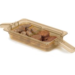 30860HH13 StorPlus™ High Heat Food Pan with Handles 1/3 Size, 2.5" Deep - Amber