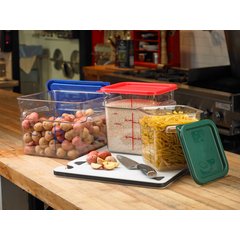 1195107 Squares Polycarbonate Food Storage Container 4 qt - Clear