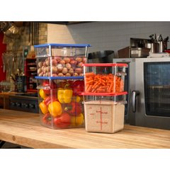 1195207 Squares Polycarbonate Food Storage Container 6 qt - Clear