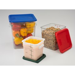 11961PE02 Squares Polyethylene Food Storage Container 4 qt - White