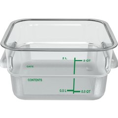 1195007 Squares Polycarbonate Food Storage Container 2 qt - Clear