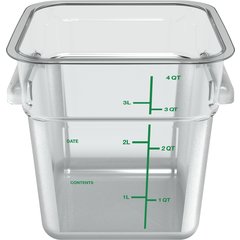 1195107 Squares Polycarbonate Food Storage Container 4 qt - Clear