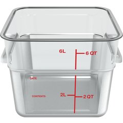 1195207 Squares Polycarbonate Food Storage Container 6 qt - Clear
