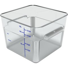 11963-202 - Squares Polyethylene Food Storage Containers & Lids - 2-Pack 8  qt - White