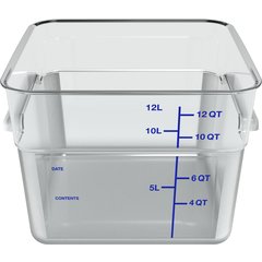 1195407 Squares Polycarbonate Food Storage Container 12 qt - Clear