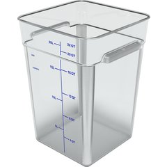 1195607 Squares Polycarbonate Food Storage Container 22 qt - Clear