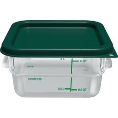 1197008 Squares Food Storage Container Lid 2 - 4 qt - Forest Green